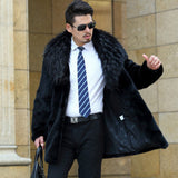 Beaver Coat Men Men Mink Fur Collar Coat Warm