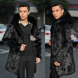 Beaver Coat Men Winter Menswear Fur Coat Hooded Warm Coat