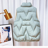 Women Winter Coats Puffer down Vest down Vest Women's Short Autumn and Winter Loose