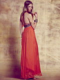 Women Dresses Tulle Sexy Backless Embroidered Beach Dress Maxi Skirt