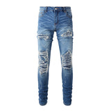 Amiri Jeans Casual Hip Hop Wash Splash-Ink Painted Slim Jeans Casual Fashionable 6513