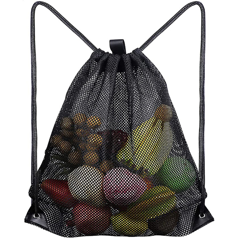 Drawstring Bag Storage Drawstring Black Mesh Bag Drawstring Bag Polyester