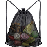 Drawstring Bag Storage Drawstring Black Mesh Bag Drawstring Bag Polyester