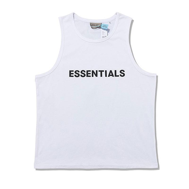 Fog T Shirt Double Line Letter Tshirt Vest Men's Clothing plus Size Retro Sports High Street Top Fear Of God