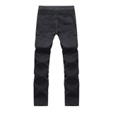 J Shaped Jeans Men's Jeans Motorcycle Style Stretch Skinny Pleated Trendy
