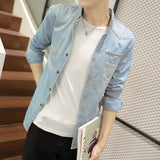 Denim Shirts Men's Long-Sleeved Shirt