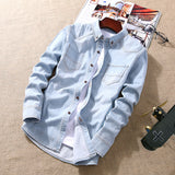 Denim Shirts Men's Long-Sleeved Shirt