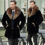 Beaver Coat Men Autumn and Winter Men's plus Size Fur Jacket Warm
