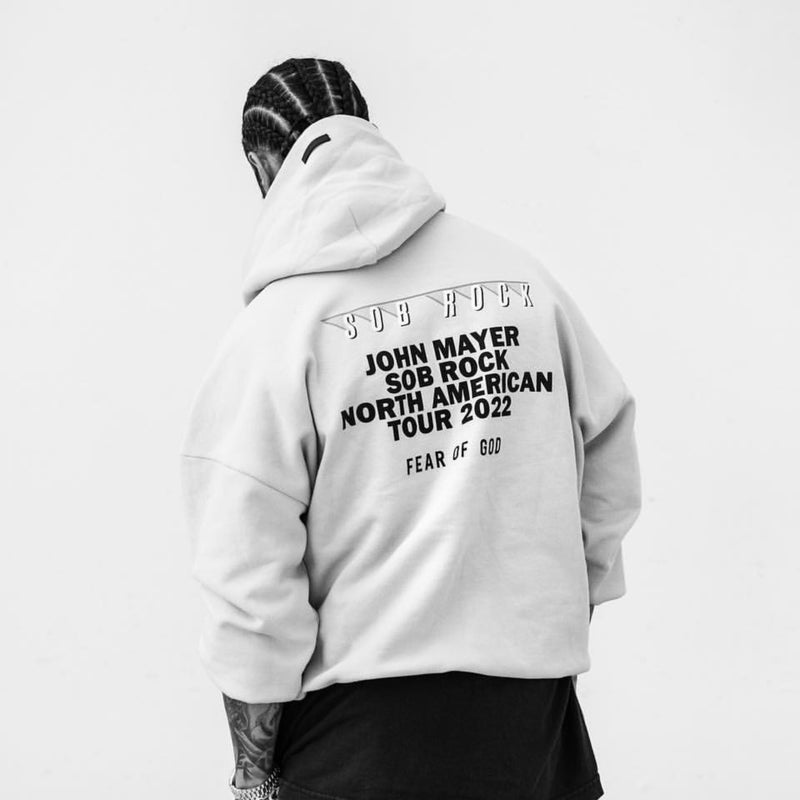 Fog Sob Rock Hoodie Hooded Fleece Drop Shoulder Loose Men's Women's Pullover