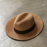 Straw Hat Straw Hat Fedora Hat Gentlemen's Hat Anti-DDoS Straw Hat