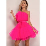 Mariah Carey Dress Mesh Graceful Bow Dress