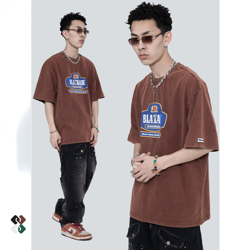 Blackair T Shirt Summer Washed T-shirt