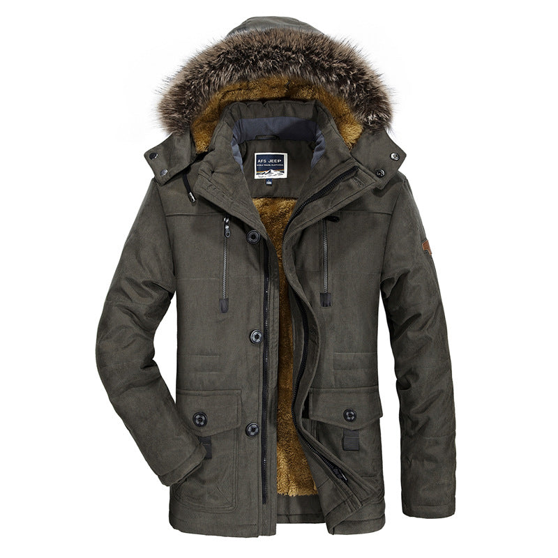 Bane Coat Cotton Padded Jacket with Velvet Thickening