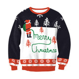Ugly Christmas Sweater Autumn and Winter Women's Sweater Printing round Neck Loose Top