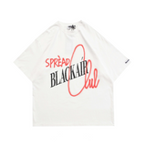 Blackair T Shirt Blackair Graffiti Letter Print Short-Sleeve T-shirt
