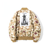 BAPE Varsity Jacket Shark Desert Camouflage Coat Jacket Coat