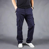 Baggy Cargo Pants for Men Men's Pants Spring and Autumn Multi-Pocket Cargo Pants Loose Straight Work Trousers Men