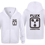 Back to the Future Costume Men's Zipper Sweater Flux Capacitor