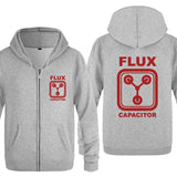Back to the Future Costume Men's Zipper Sweater Flux Capacitor