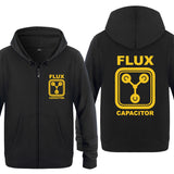 Back to the Future Costume Men's Zipper Sweater Flux Capacitor