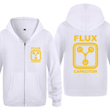 Back to the Future Costume Men's Zipper Sweater Flux Capacitor
