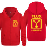 Back to the Future Costume Men's Zipper Sweater Flux Capacitor