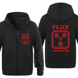 Back to the Future Costume Men's Zipper Sweater Flux Capacitor