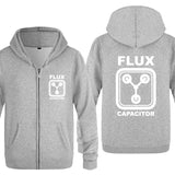Back to the Future Costume Men's Zipper Sweater Flux Capacitor