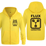 Back to the Future Costume Men's Zipper Sweater Flux Capacitor