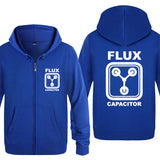 Back to the Future Costume Men's Zipper Sweater Flux Capacitor