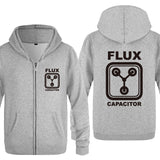 Back to the Future Costume Men's Zipper Sweater Flux Capacitor