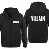 Villain Hoodie Zipper Fleece Sweater