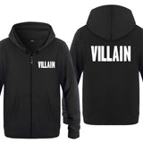 Villain Hoodie Zipper Fleece Sweater