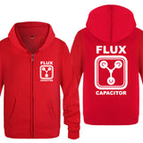 Back to the Future Costume Men's Zipper Sweater Flux Capacitor