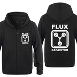 Back to the Future Costume Men's Zipper Sweater Flux Capacitor