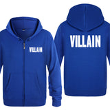 Villain Hoodie Zipper Fleece Sweater