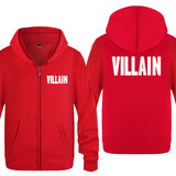 Villain Hoodie Zipper Fleece Sweater