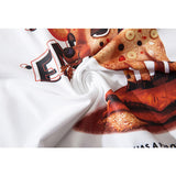 Men's T-shirt Summer Casual Tops Cartoon Printed Short Sleeve T-shirt Men's I round Neck Half Sleeve Trendy Loose