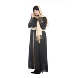 Muslim Women Stylish Kashibo Abaya Muslim Ladies Long Gown Islamic Clothing Jilbab Jalabiya Fashion Chiffon Stitching Long Sleeve Dress