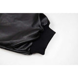 Present Hoodie Soul Hound Wizard Print Flocking Leather Sleeve Baseball Uniform