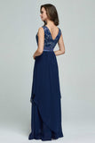 Prom Dresses Women's Chiffon Stitching Lace Sleeveless Jumpsuit Large Swing Long Dress Evening Dress