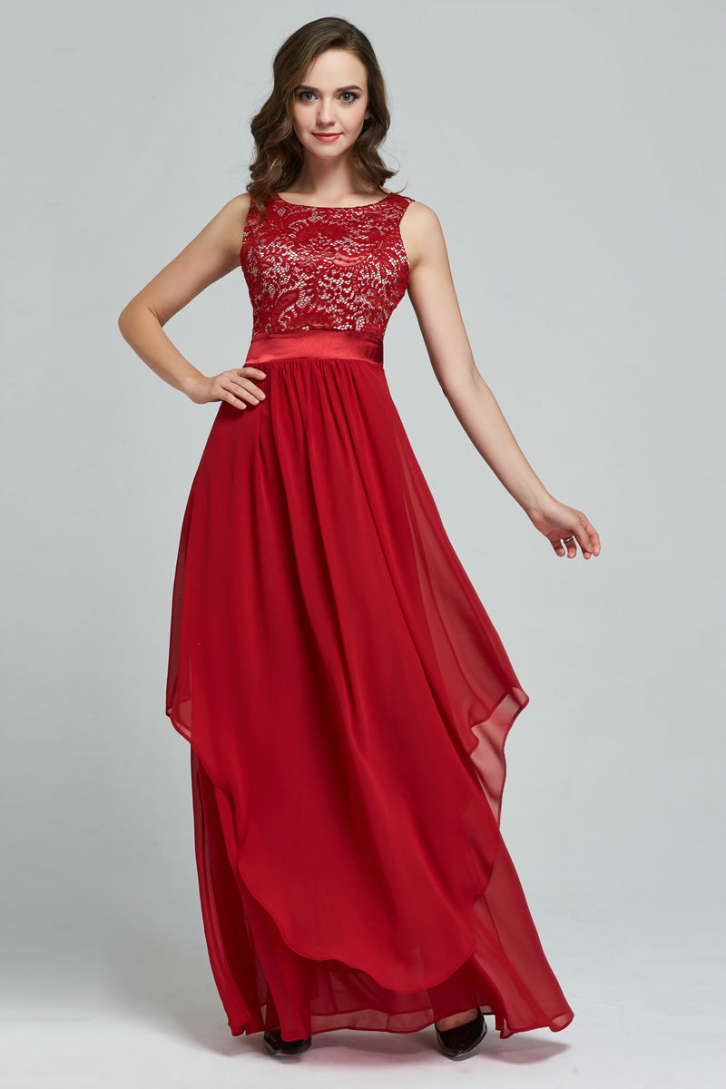 Prom Dresses Women's Chiffon Stitching Lace Sleeveless Jumpsuit Large Swing Long Dress Evening Dress