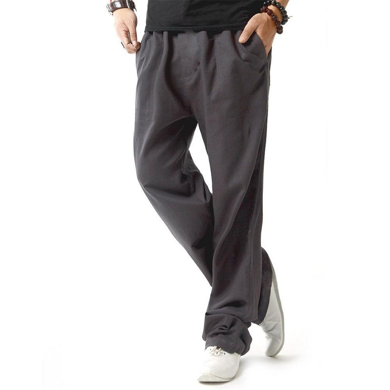 Linen Pants Straight Leg Pants Summer Men's Casual Pants Men's Sports Pants Straight