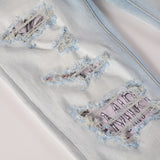 Amiri Jeans Casual Hip Hop Wash Splash-Ink Painted Slim Jeans Casual Fashionable 860