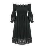Beth Dutton Bohemian Dress Winter Autumn Midi Dresses Backless Solid Color Lace Dress