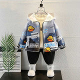 Toddler Boys Jackets Boys' Coat Spring and Autumn Small Yellow Duck Windbreaker Hooded