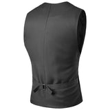 Tuxedo Vests Men Suit Vest Spring Men's Fashion Slim Single Row Three Button Solid Color Gentleman Suit Vest