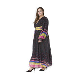 Muslim Women Stylish Kashibo Abaya Muslim Ladies Long Gown Islamic Clothing Jilbab Jalabiya Midaxi Dresses Retro