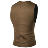 Tuxedo Vests Men Suit Vest Spring Men's Fashion Slim Single Row Three Button Solid Color Gentleman Suit Vest