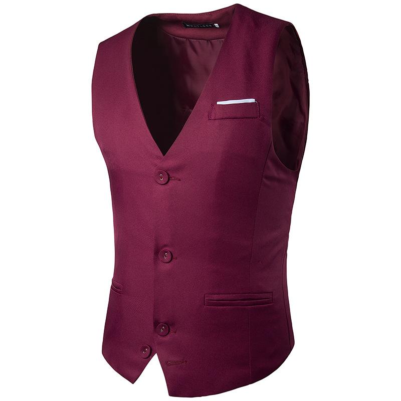 Tuxedo Vests Men Suit Vest Spring Chest Color Matching Men's Gentleman Suit